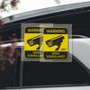 Kreativer reflektierender Warnaufkleber für Kameraüberwachung;  Auto Dreiecksfenster Wasserdicht Karosserie Kratzschutz Abdeckung Aufkleber