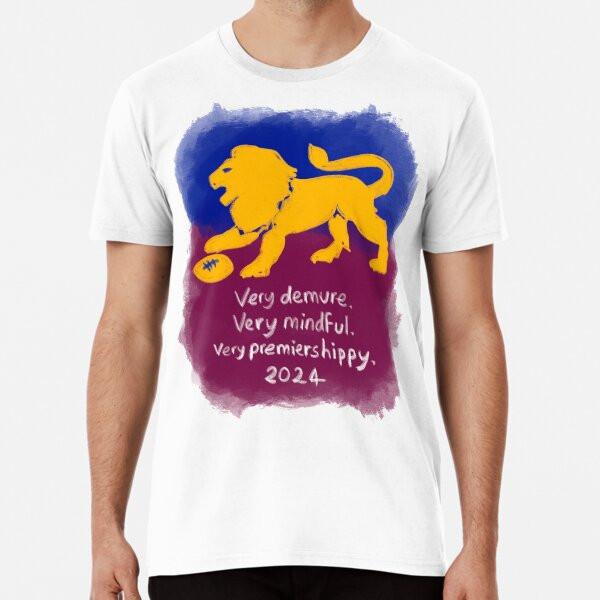

Brisbane Lions Premiers Premium T-Shirt S to 5XL Made in the AU/USA T-Shirt 3XL