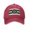 D-Day Stripes With RAF Roundel Denim Fabric Cap Casual Baseball Caps Adjustable Hat Summer Unisex Baseball Hats