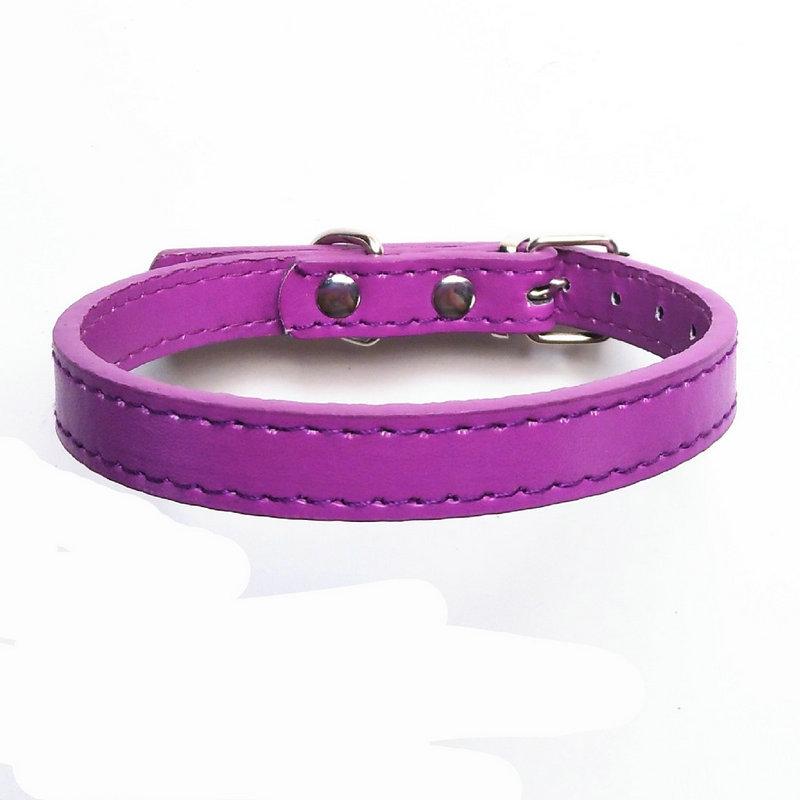 PU kůže psí obojek: Více specifikací, Jednoduchý design, Plochý obojek pro domácí mazlíčky, Vícebarevné možnosti