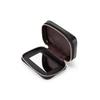 2023 Fashon Lipstick Box Square Travel Genuine Leather Makeup Organizer Case with Mirror Lip Sticks Leather Holder Cosmetic Bag