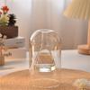 Double-Layer Irregular Glass Aroma Diffuser with Rattan Sticks