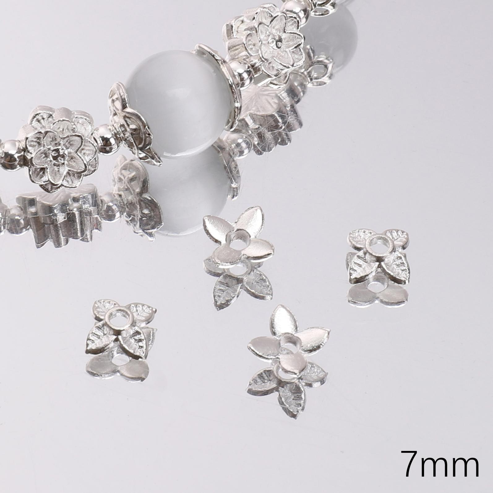 

Сплав Цветок Поднос Разделитель Аксессуары Подвески Подвеска Для Изготовления Ювелирных Изделий DIY Серьги Ожерелье Браслет 01 7mm 50pcs