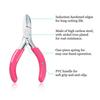 SPEEDWOX Mini Nippers, Small 3" Wire Cutter with Pink PVC Handle, Jewelry Pliers for Beading Jewelry Making DIY Craft Hobby Supplies