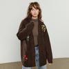 Chuyu Women's Embroidered V-Neck Cardigan Sweater
