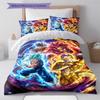 Son-Goku Pattern Bedding Set Quilt Cover Pillowcase Home Decor Gift (1 * duvet cover + 2 * pillowcase, without core)