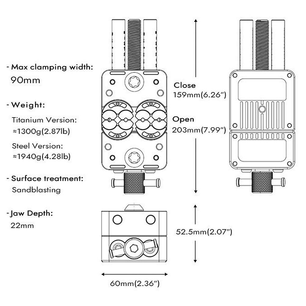 

1 inch bench vise 304 stainless steel four jaw linked design for synchronous fine tuning and model repair tasks China Mainland