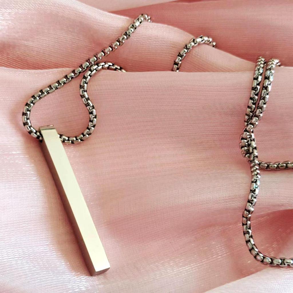 Geometric Titanium Steel Pendant Necklace - Trendy Unisex Design