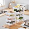 Hot Pot Food Storage Set of with Kitchen Organizing Container Tray, 2, Drawer-Style, Stackable, Drainer, Multi-Purpose Storage, Vegetable, Meat,