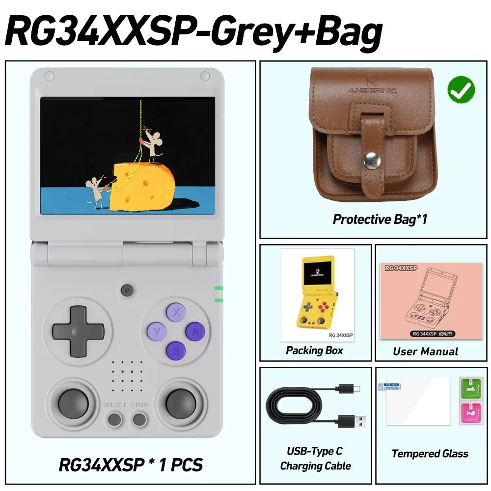 Anbernic RG34XXSP Gamepad серый