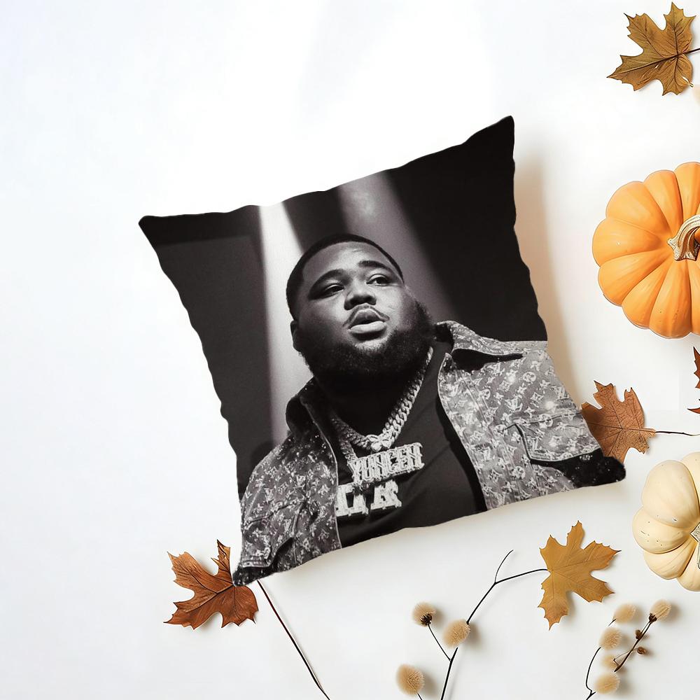 Rapper RRod Wave Cushion Cover Iceland Washable Linen Soft  for Daily Sofa Bed Home Room Decor