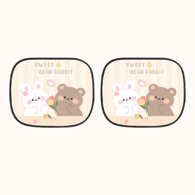 Car Sunshade Cartoon Electrostatic Film UV Protection Sunshade Reusable Adsorption Static Cling for Rear Windows