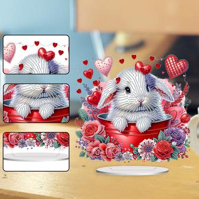 Acrylic Special Shape Gift Pterosaur Diamond Painting Tabletop Ornaments Kit Rhinestones Desktop Ornaments for Home Office Decor