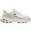 Skechers DLites Comfortable Versatile Breathable Support Low-Top Dad Shoes Women Sneaker White Gray Purple 150726-WLV