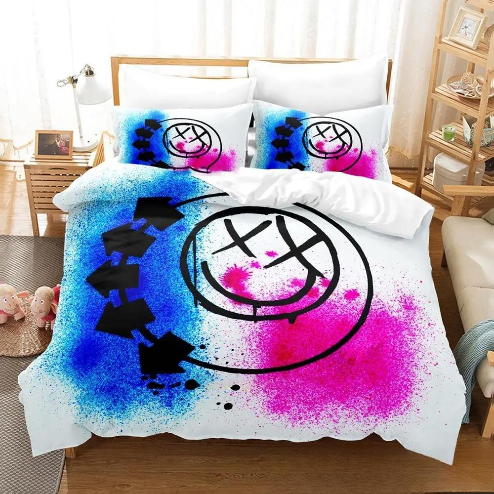 3D Gedrucktes Musikband B-Blink-182 Bettwäscheset Jungen Mädchen Twin Queen King Size Bettbezug Kissenbezug Bett Jungen Erwachsene Heimtextilien