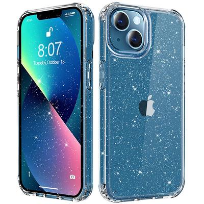Glänzende Glitzerpulver-Handyhüllen für iPhone 14 12 13 11 Pro Max XR Xr Xs Max 14plus Pro Transparente weiche rückseitige Abdeckung Funda