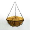 Hanging Basket Flower Pot Half Round Wire Plant Holder with Chain for Porch Garden Balcony