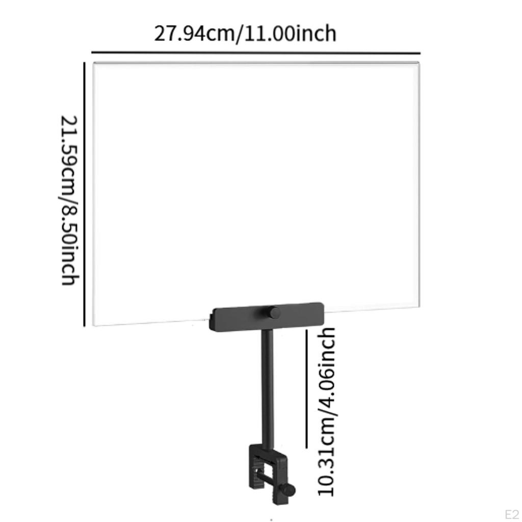Akryl Skiltholder med Klemme Aluminiumlegering Multifunksjonell Roterbar Displayklemme for