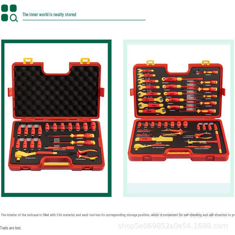 Shida AE9102 Insulation Tool Set for Car Repair & Electrical Work: Adjustable Wrench, Screwdriver.