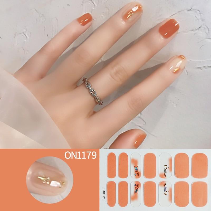 Nail Art No-bake Nail Stickers Full Stickers, 14-finger No-bake Gel Nail Stickers, Nail Art Full Stickers
