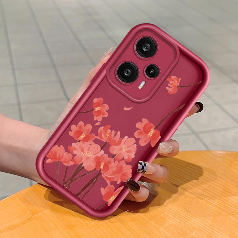 Soft Silicone Square Ladder Printing Pattern Phone Casing Full Cover Camera Shockproof Protection Rubber Case for Xiaomi Redmi