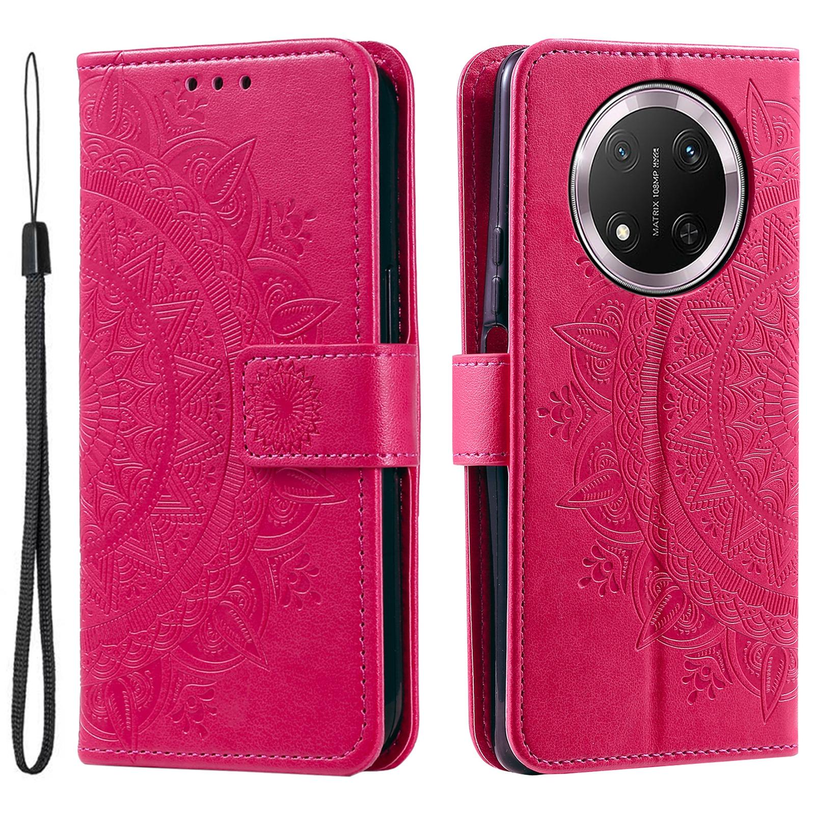 

Чехол для Honor Magic7 Lite 5G/X9c 5G/X60 Pro 5G с тисненым тотемом, из ПУ кожи, кошелек-подставка, чехол для телефона D