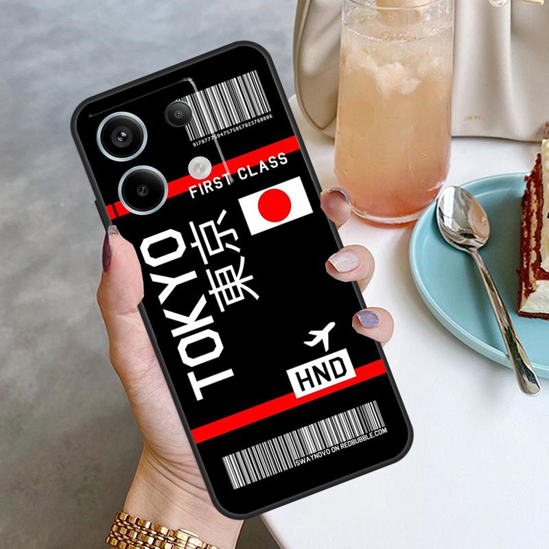

Boarding Pass Plane Ticket Case For Xiaomi Redmi Note 11 9 10 12 13 Pro Plus 9S 10S 11S 12S Redmi 12 10C 9C 13C Cover Redmi Note 13 Pro 4G