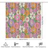 Floral Shower Curtain Botanical Flower Pattern Bathroom Decor Waterproof Fabric Vintage Nature Home Decor Artistic Washable Mode