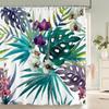 High Quality Colorful Flowers Plant Leaves Shower Curtains Waterproof Bathroom Curtain Bath Curtain With Hooks Shower Curtain
