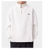2025 Autumn/Winter Men's Half-Zip Solid Color Hoodie - Loose, Comfortable, Trendy Casual Top