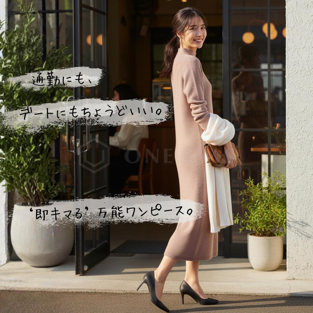 One Ambu Knit Long High Loose Dark One Size Fits All Women's Dress, Sleeves, Neck, Fit, Autumn/Winter, Gray,