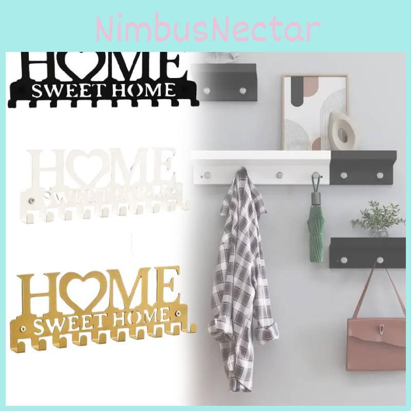 Modern Iron Home Letter Key Towel Organizer With Screw Mount For Household Storage