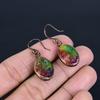 Rainbow Solar Quartz Earrings Gemstone Jewelry, Copper Electroformed Handmade Earrings, Latest Design Jewelry