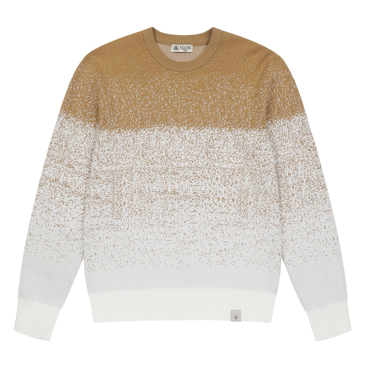 Ferraro Milano Men S Two-Tone Round Sweater Dark Beige (Am0Drd15154) Dark Beige.Am0Drd15154/100