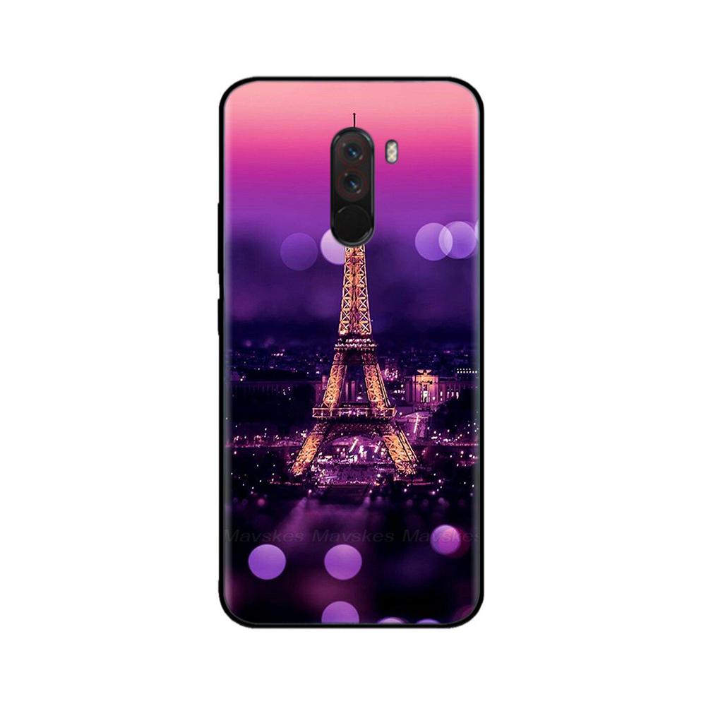 Phone Case For Xiaomi Pocophone F1 Global Case Pocofone F1 Silicone Soft TPU Back Cover For Xiomi Poco F1 Case Black Bumper