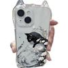 Creative Transparent Cat Ears Four-corner Airbag Mobile Phone Case for IPhone13 Simple and High-end Mobile Phone Case