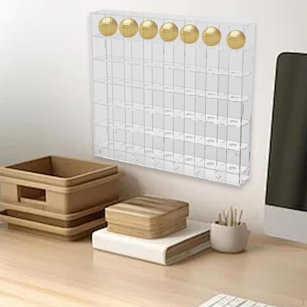 Acrylic Display Case for Golf Balls, Wall Mount Holder Collectibles