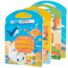 Montessori Magical Water Painting Scene Reusable Sticker Book Early Enlightenment Puzzle Cognitive Activity Book Gifts for Kids