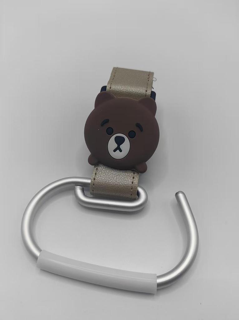 Universal Leather Stroller Hook - Large Aluminum Alloy Pram Accessory