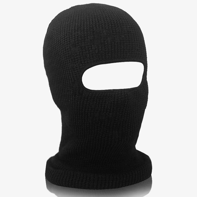 Herren Winter Ski- & Radsport Wollstrick Gesichtsmaske - Drei-Loch-Design