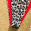 Women's New Leopard Print Bow Sexy Two Piece Bikini Swimsuit