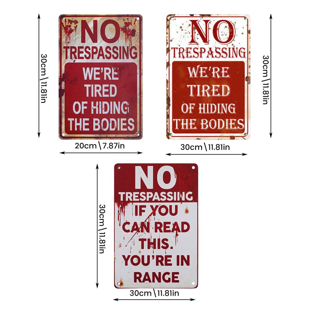 Metall Verbotsschild Wanddeko Vintage Stil Warnschild Geeignet für Innen Außen Rustikales Design