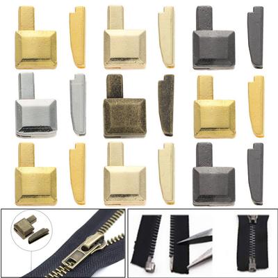 10 Sets 5 Colors Metal Buckles Clothes Making Repair Zipper Stopper Open End DIY Sewing Zippers