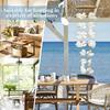 White Sea Shell Wind Chimes for Outside Handmade Beach Style Windchime for Patio Garden Beach Coastal Wedding Decor