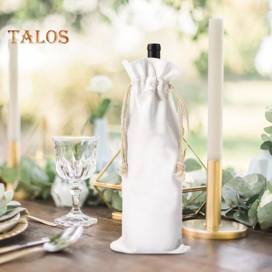 

10 шт. подарочные пакеты для бутылок красного вина, многоразовые холщовые мешочки для вина на шнурке для самостоятельного изготовления на Хэллоуин, Рождество, свадьбу, домашний бар, кухню, ресторан, открытый воздух 10 pcs