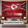 Custom Name Text Tapestry Kansas City Chiefs Personalized Polyester Wall Tapestry For Bedroom And Room