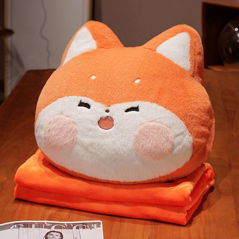 Adorable Rabbit 3-in-1 Air Conditioning Blanket, Throw Pillow, and Nap Pillow for Stomach Sleeping