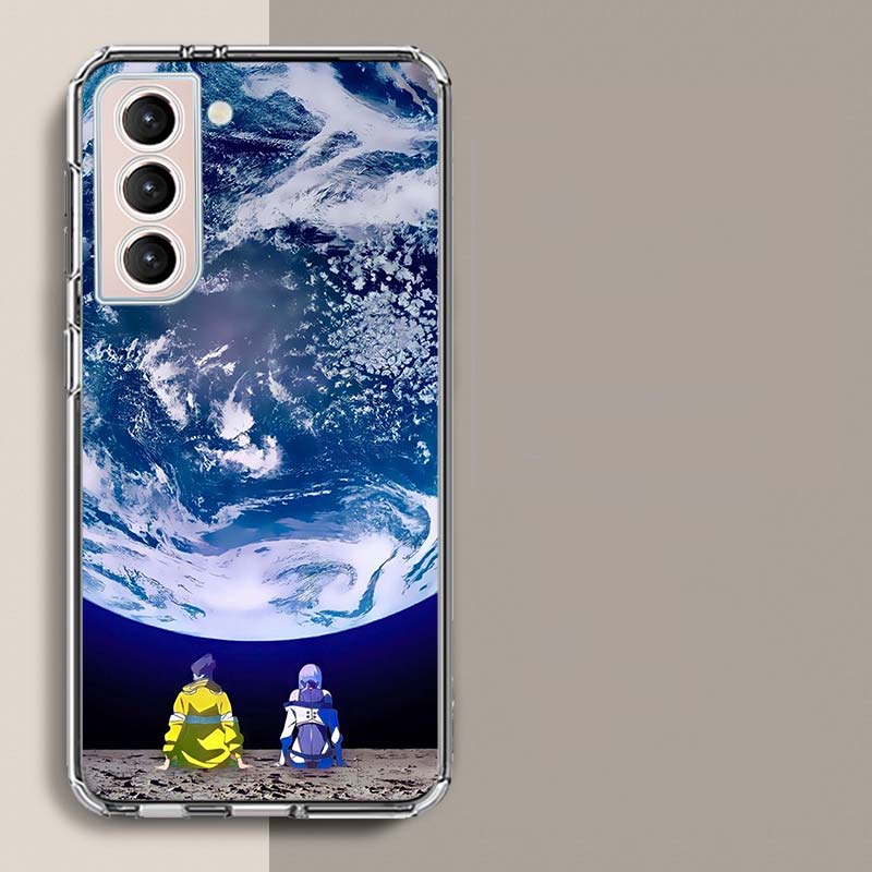 E-Edgerunners Cartoon C-Cyberpunk Phone Case For Samsung Galaxy S25 Edge S24 S23 FE S21 S20 S10 Plus S22 S26 Ultra Cover Clear C