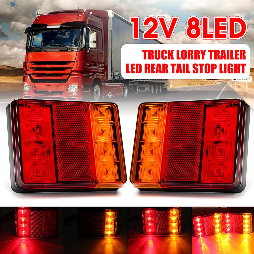 Buy 2 Pcs 8LED Trailer Indicator Light Turn Signal Indicator Tail Light