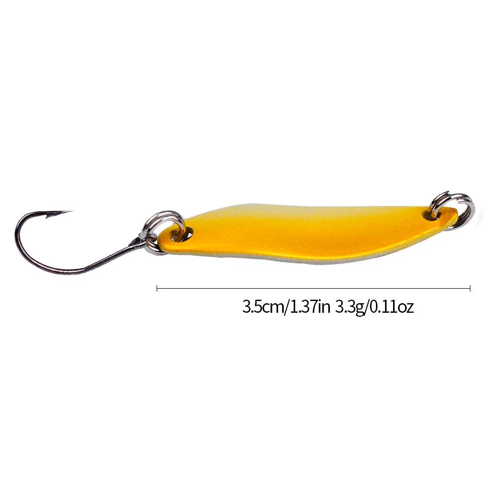 Ma Kou Sequins Long Range Metal Road Subbait Microobject Colorful Melon Seed Sequins White Stripe Crossmouthed Perch Spoon Type Fake Bait